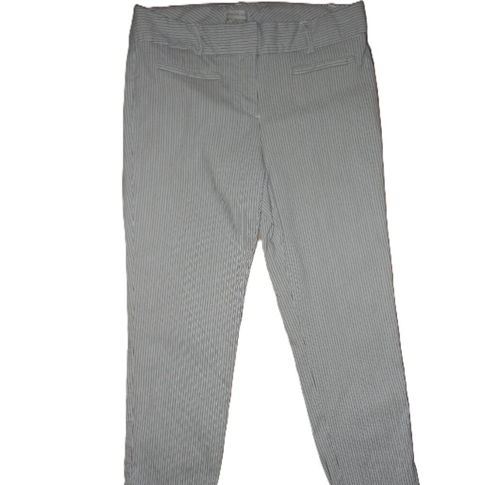Van Heusen blue & white stripe casual office stretch pants, size 6